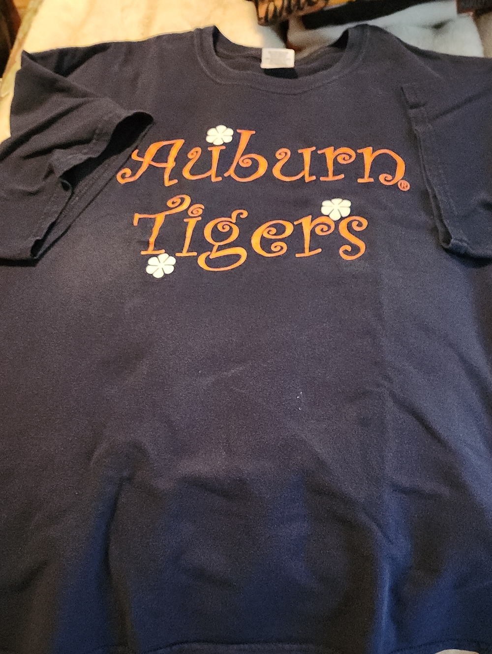 Auburn Tigers Navy Womans Short-Sleeve Tee